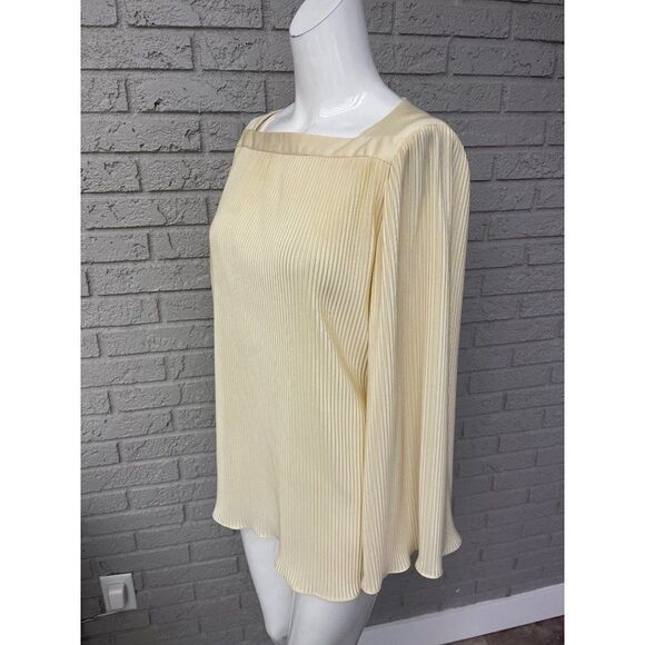 Koret of California Pleated Square Neck Blouse Size L - Picture 4 of 8